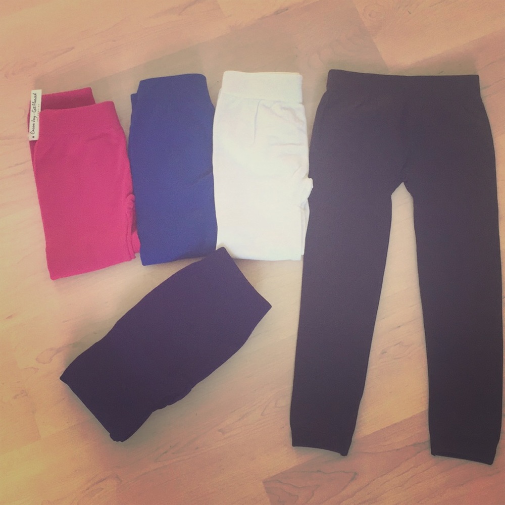 Fleece lined stretch leggings size 4 new